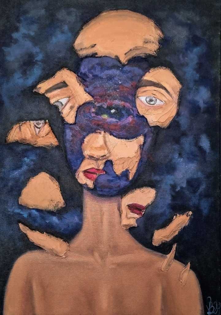 Obraz pt. "Roztrzask" 70x50cm akryl na płótnie