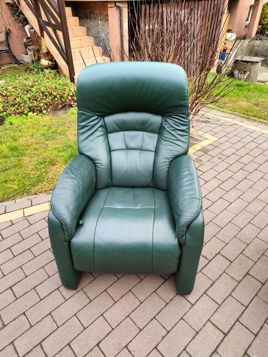 komplet wypoczynkowy funkcja relaksu 100 % skóra