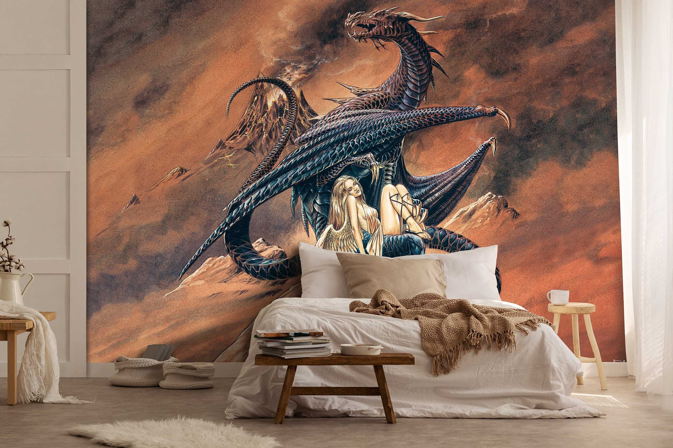 Fototapeta Smok Sztuka Świat Fantasy Na Ścianę 3D Twój Rozmiar + KLEJ
