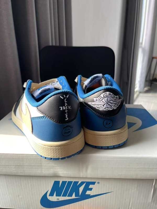 TravisScott\Jordan1*Retro*DamskieNikeAIrniebieski UnisexTrampki.42