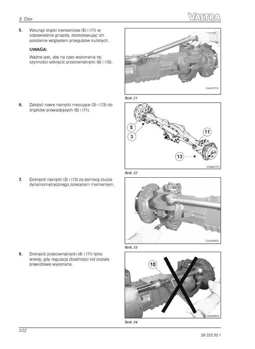 VALTRA A104_A114 MH4 1A8 instrukcja napraw w języku polskim