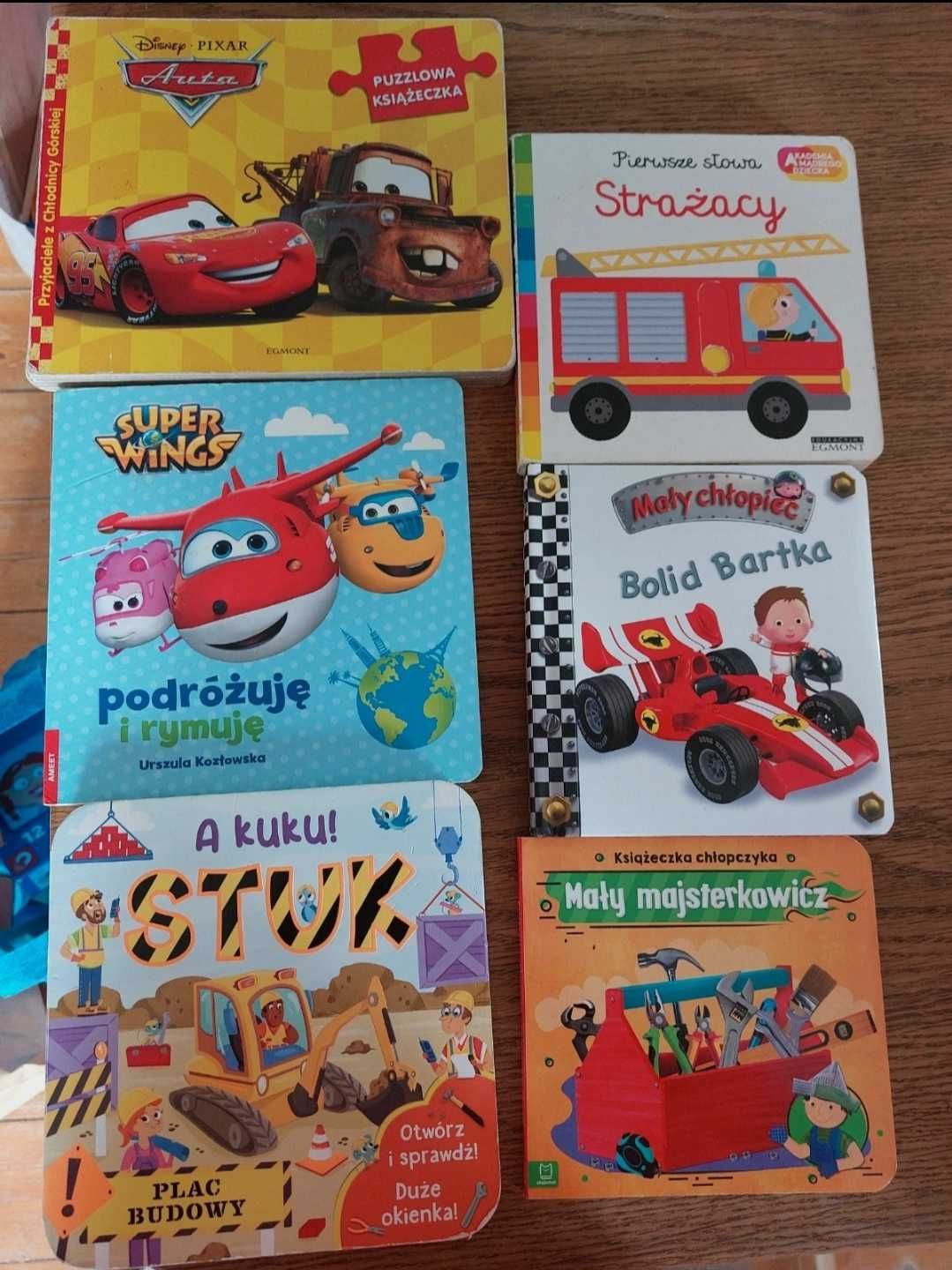 Zestaw książek dla małego chłopca strażacy super wings a kuku stuk puk