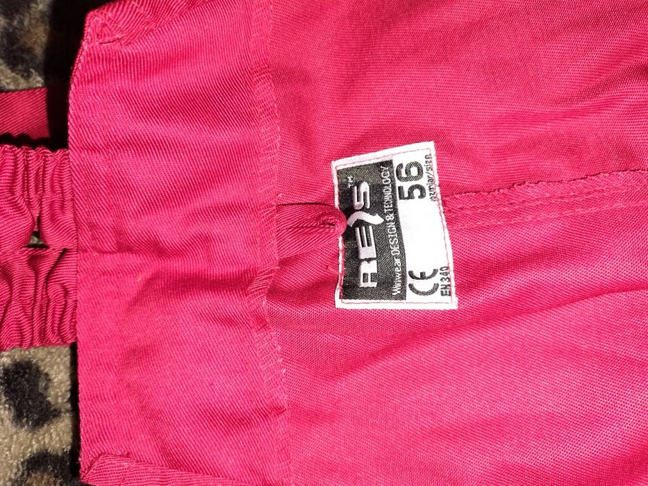 Spodnie robocze ogrodniczki czerwone rozmiar 56