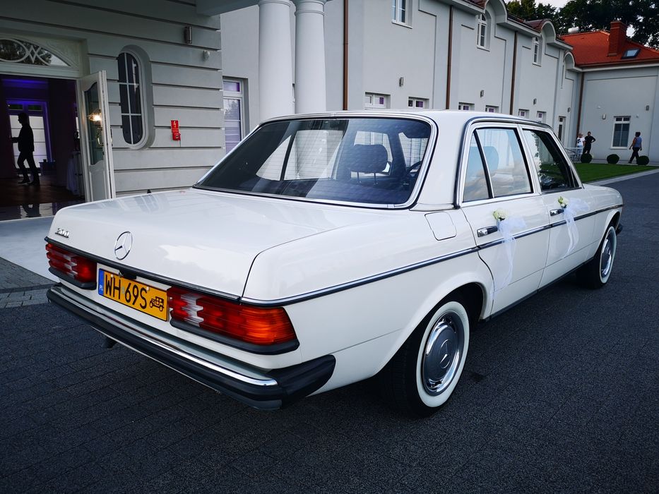 Mercedes W123, auto do ślubu, retro, klasyk do ślubu
