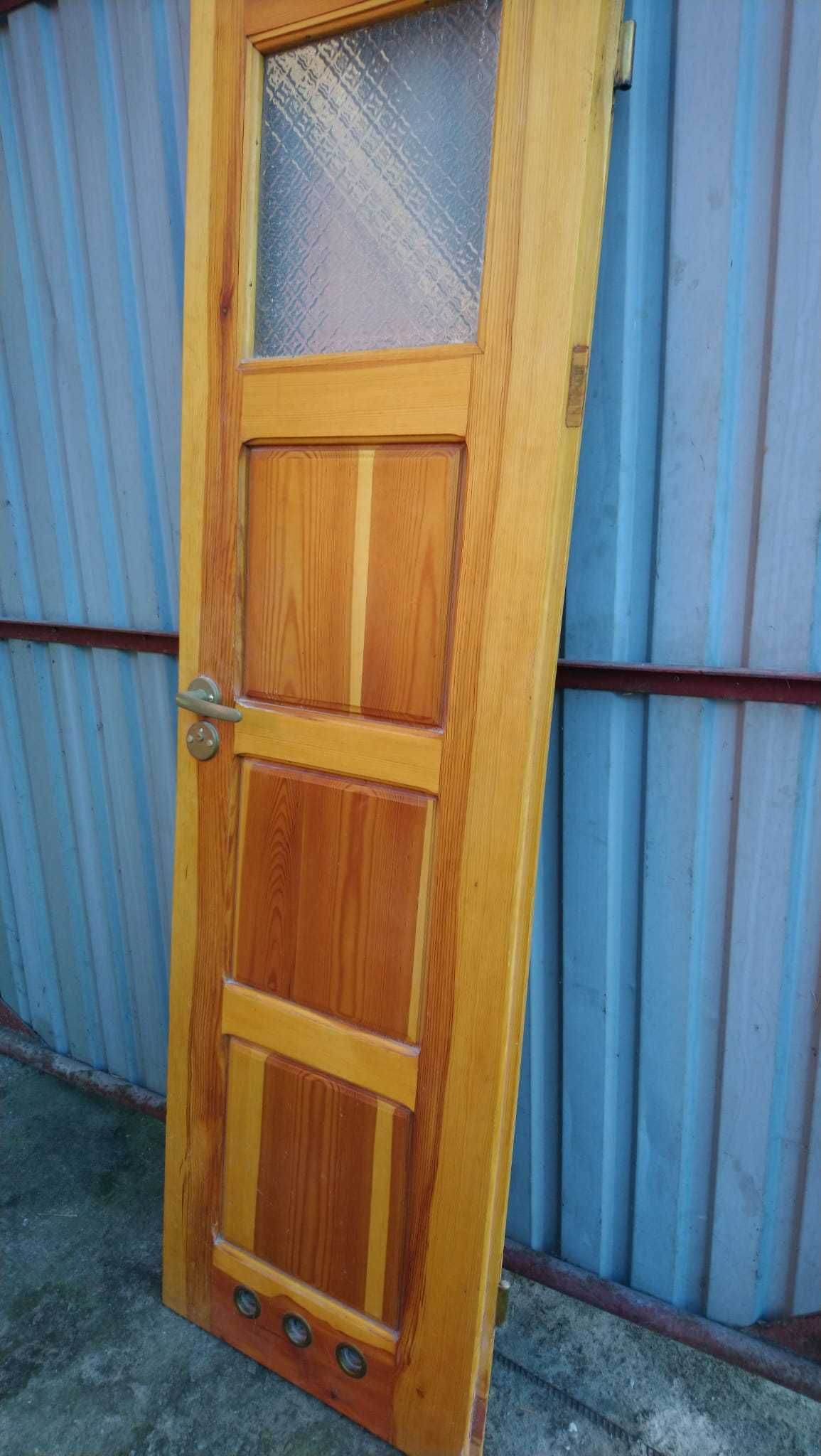 Drzwi łazienkowe 60cm z litego drewna