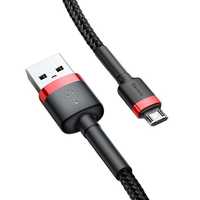 Kabel USB Baseus Cafule | Micro USB | 2A | 3M | Czarno-Czerwony