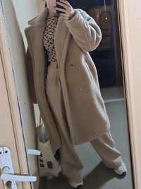 Длинное женское пальто тедди в стиле MaxMara