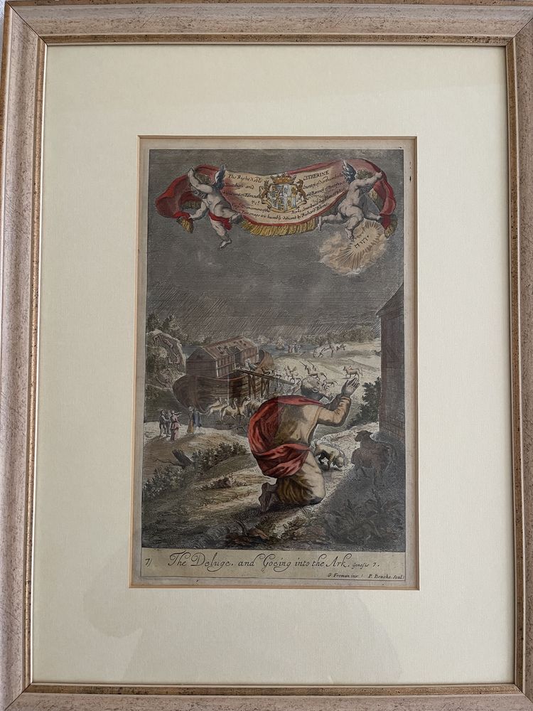 Гравюра G.Freman 1785 год.,”Ноев ковчег»