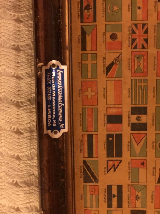 Mapa mundo escolar antigo