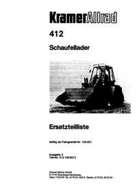 Katalog części Kramer 412