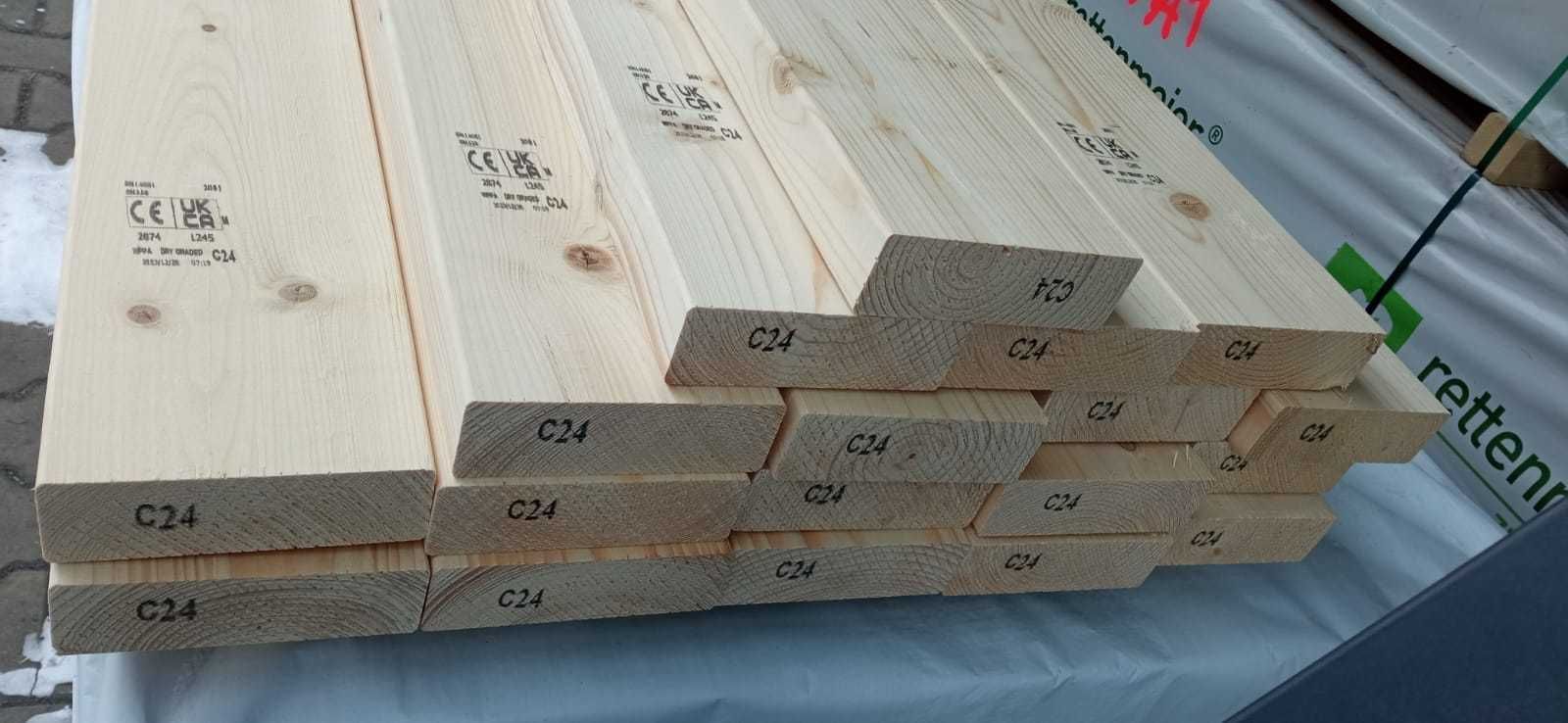 Drewno C24 konstrukcyjne budowlane suche strugane na domy z drewna KVH