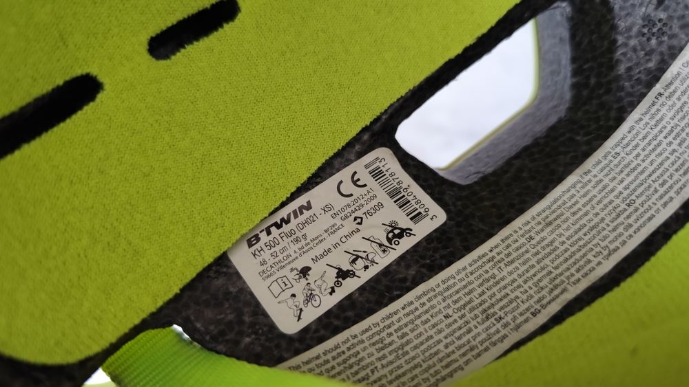 Kask rowerowy dla dzieci Btwin Fluo