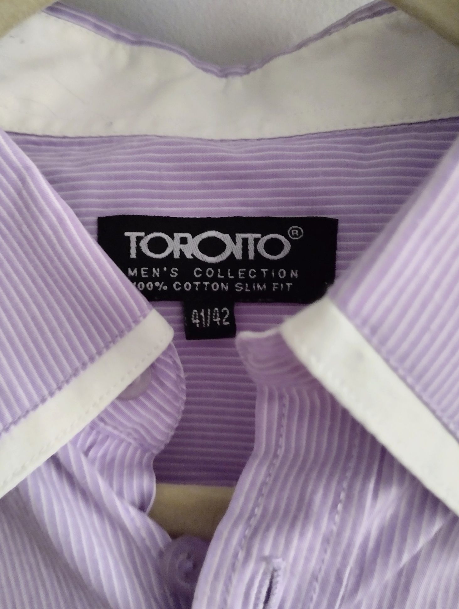 Bawełniana koszula męska krótki rękaw Toronto Men's Collection