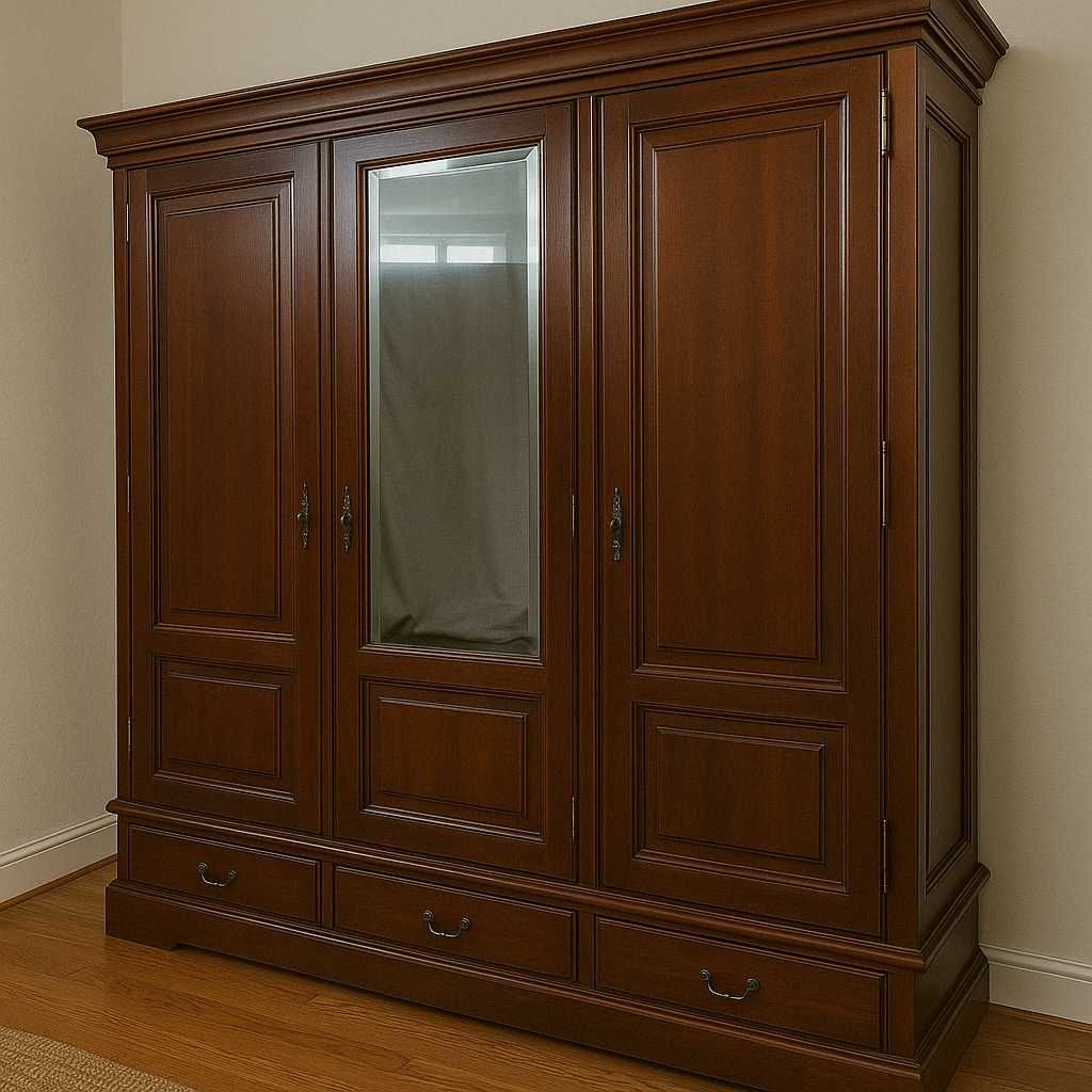 Conjunto de Quarto com Cama, mesinhas, Cómoda e Guarda Fatos