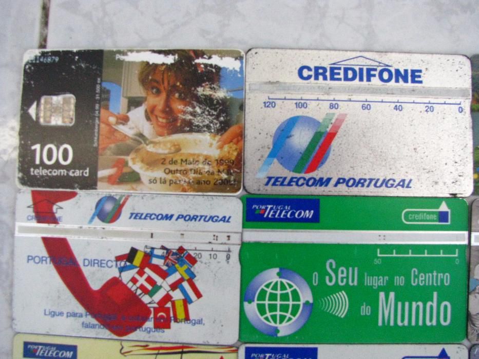 Cartões telefonicos Portugal, Espanha e França