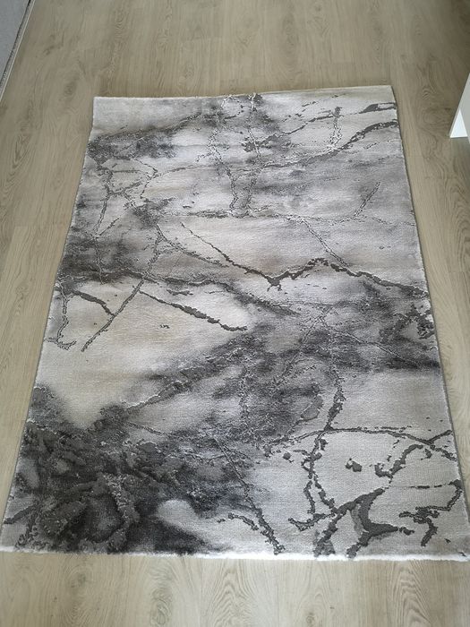 Tapete Moderno Novo – Tons Cinza e Bege, Estilo Mármore