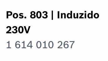 Induzido de 230 V