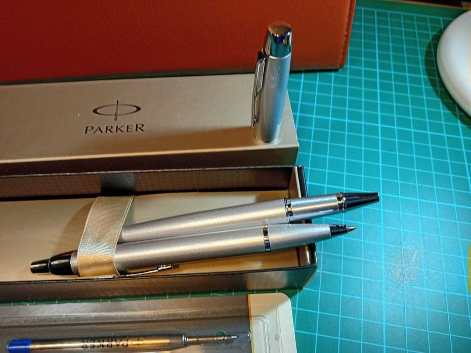 Długopis i pióro kulkowe Parker IM szaro-srebrne