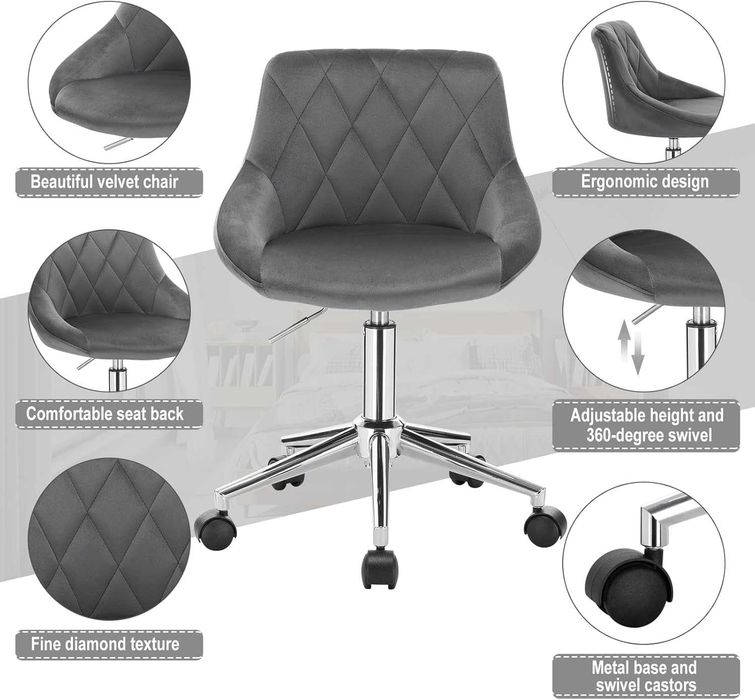 Nowy fotel biurowy / krzesło na kółkach / hoker / taboret !A1705!