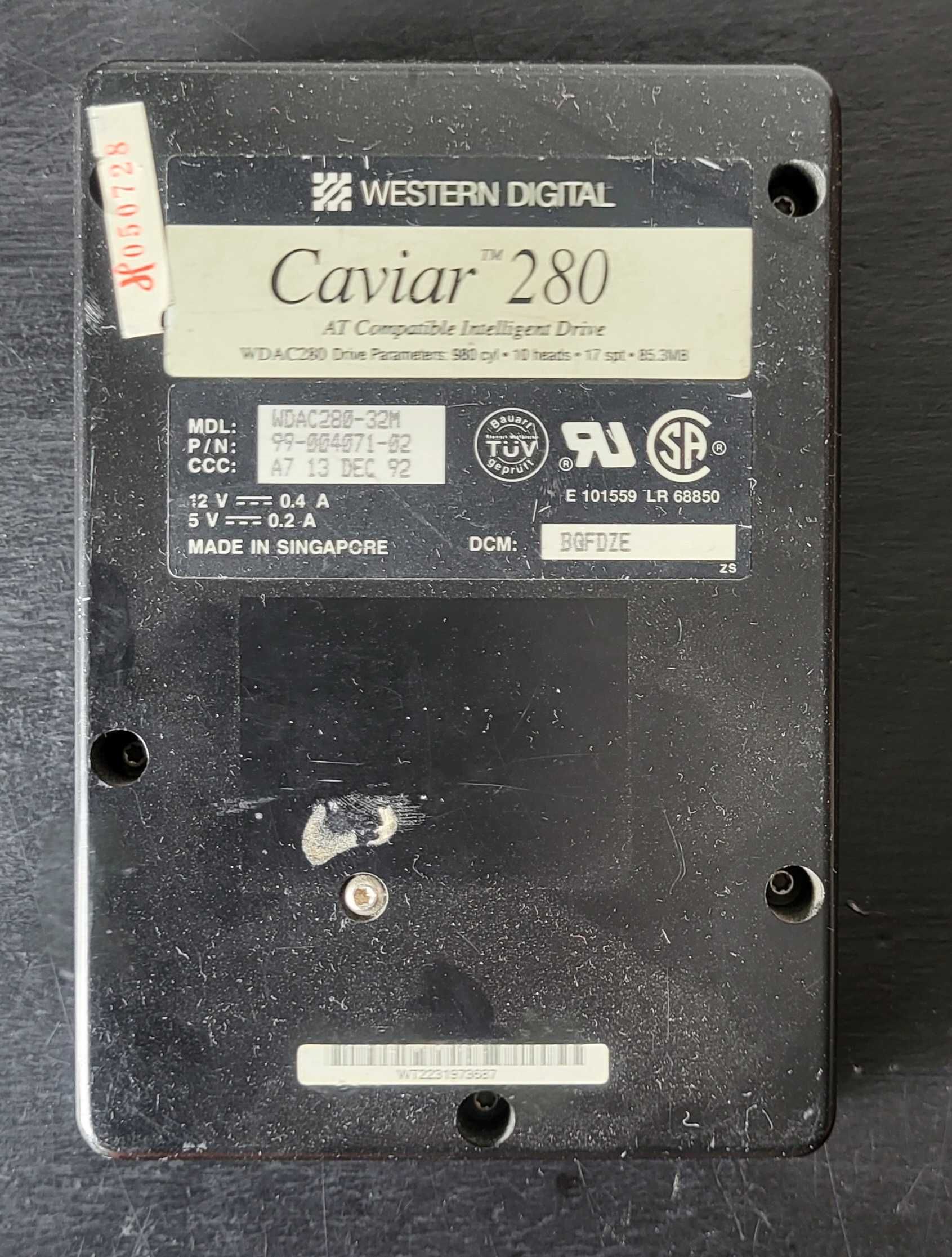 Dysk twardy Western Digital Caviar 280 85 MB