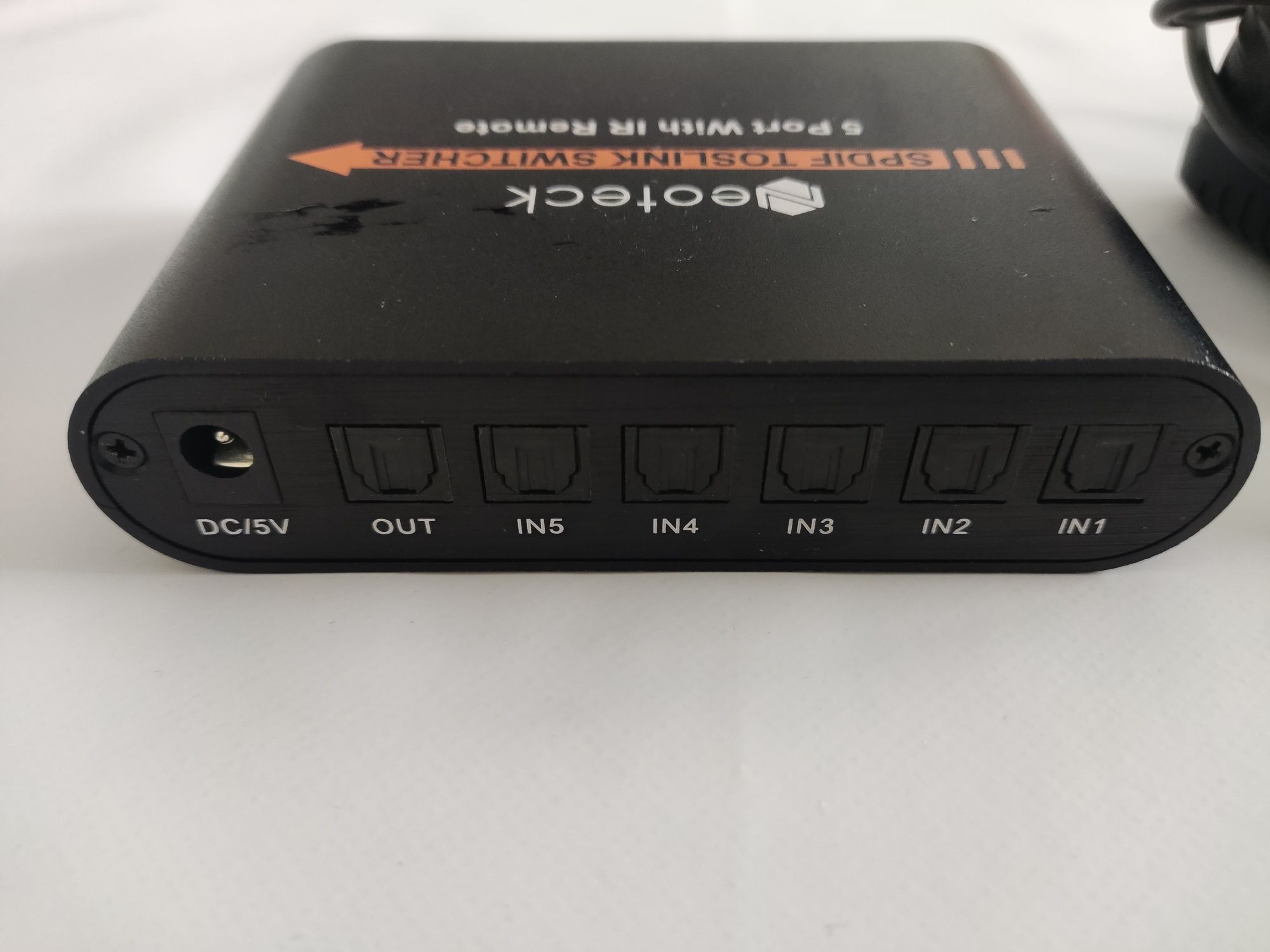 Divisor splitter adaptador áudio optical digital óptico comando som