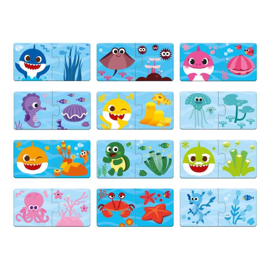 Пазли Dodo 200586 Baby Shark з'єднай кольори,24дет,пазлы Dodo 200586