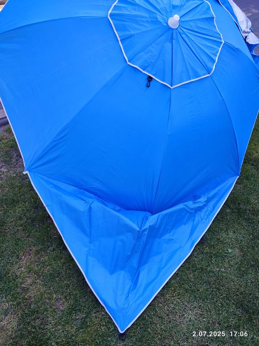Nowy parasol 220cm ogrodowy plażowy, dwa boczne fartuchy.xxl duzy