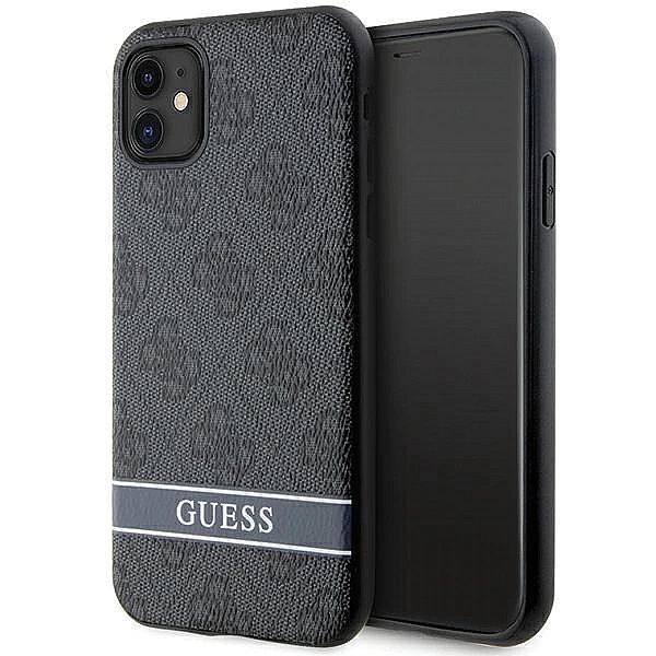 Etui Guess 4G Stripes na iPhone 11 / Xr - szare