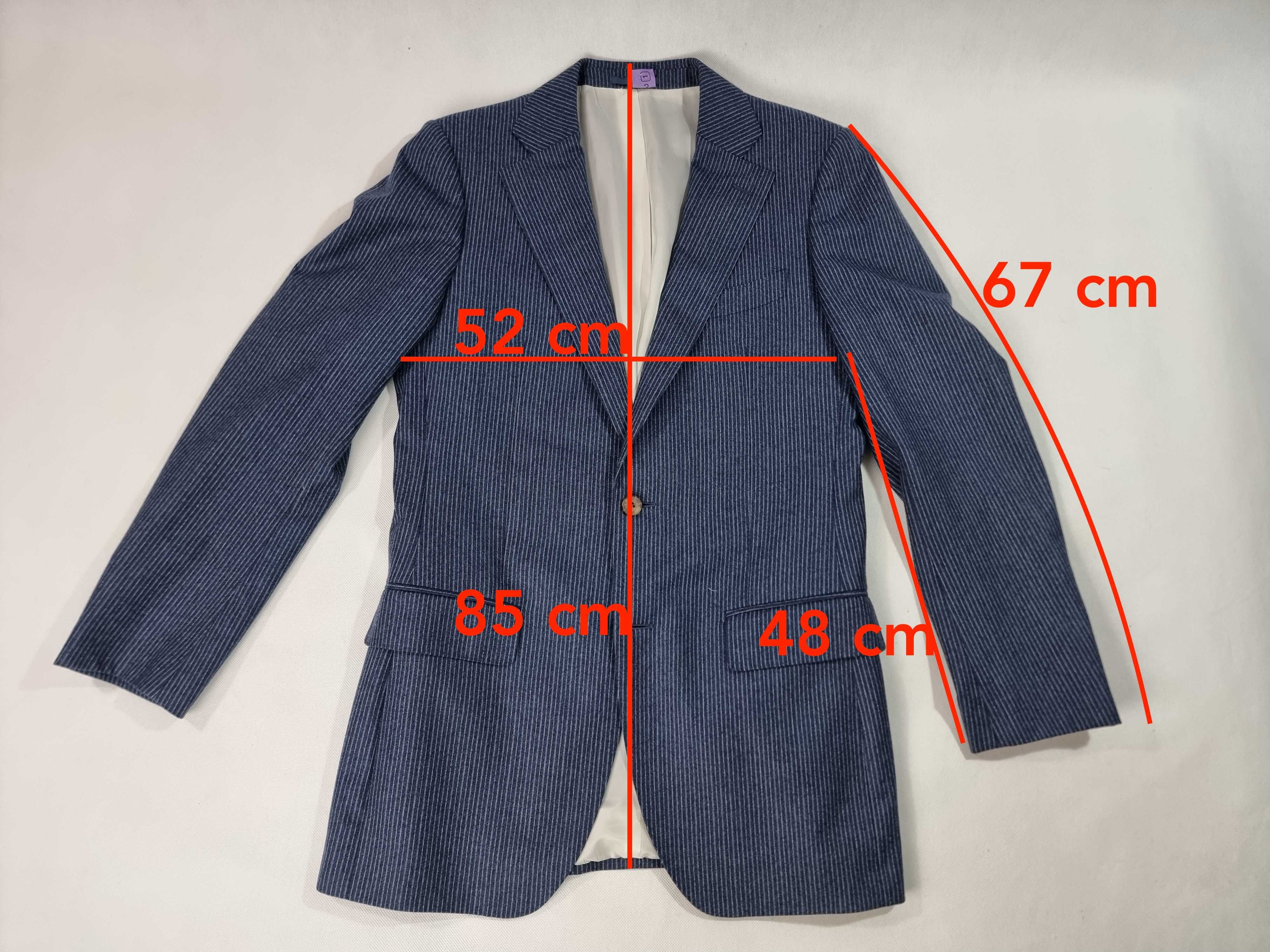 2-częściowy, wełniany, niebieski garnitur SuitSupply, SuSu 120's, L/98