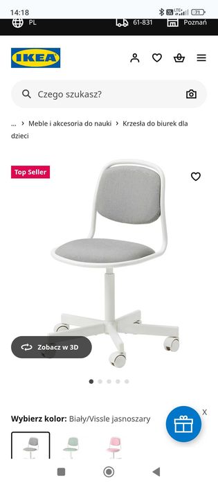 Krzesło biurowe dla dzieci