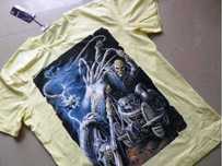 Koszulka na motor GHOST RIDER żółta goth XXL j. Spiral nowa