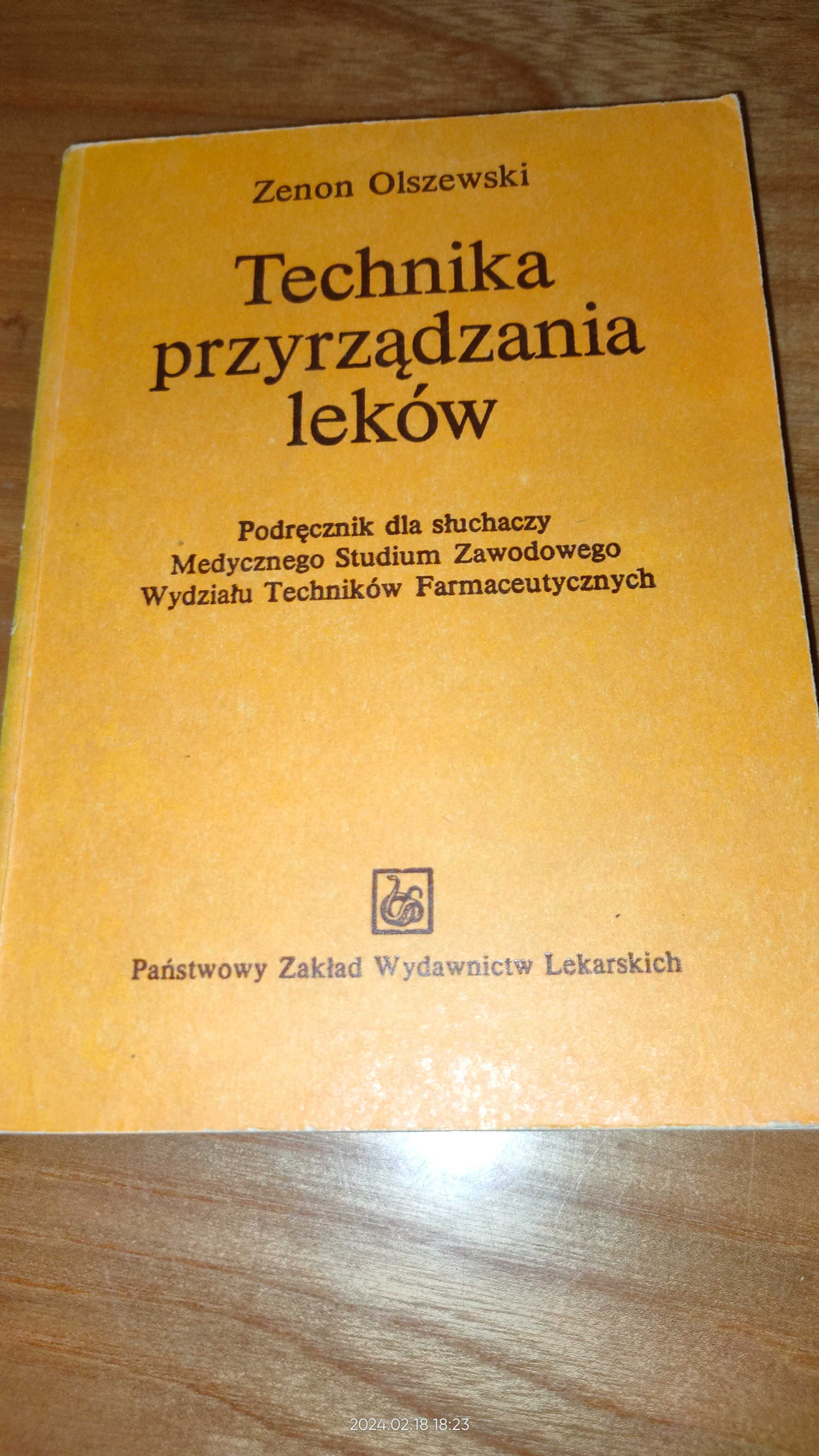 Technika przyrządzania leków Zenon Olszewski stan bdb