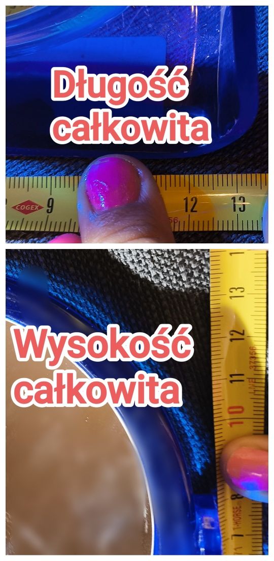 Dwustronne Lusterko stojące podróżne niebieskie