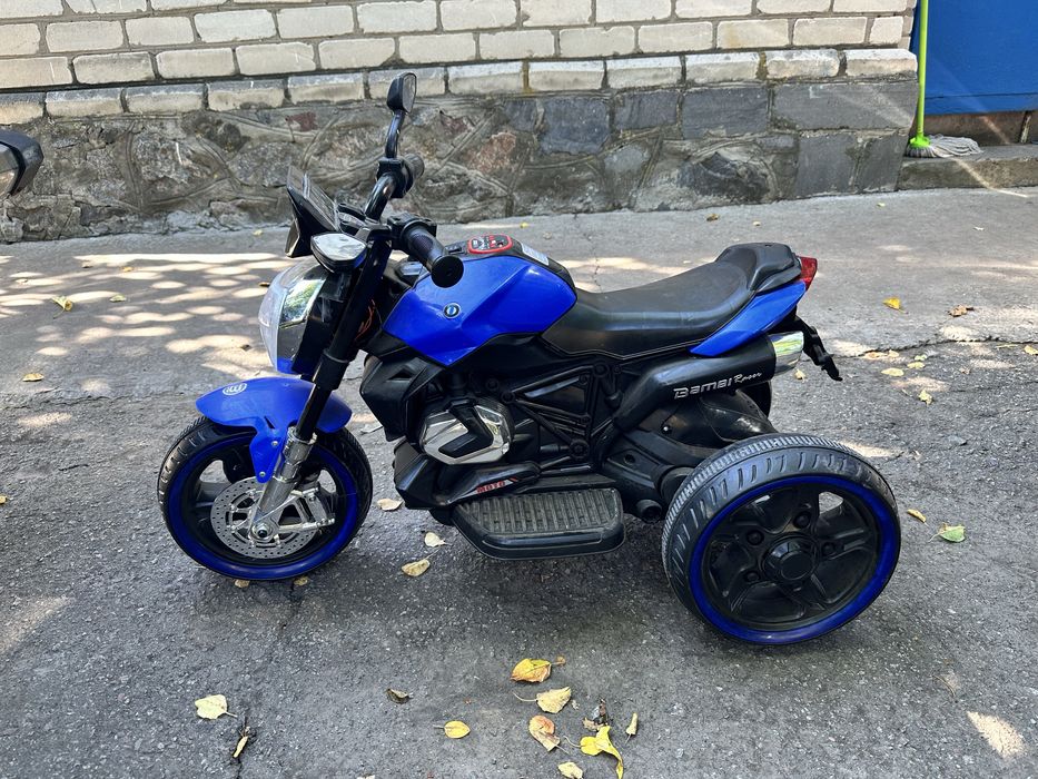Дитячий мотоцикл трицикл електронний автомобіль