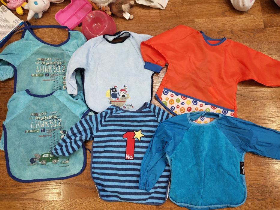 Фартушки для їжі слюнявчики слинявчики Для двійнят трійнят близнюків