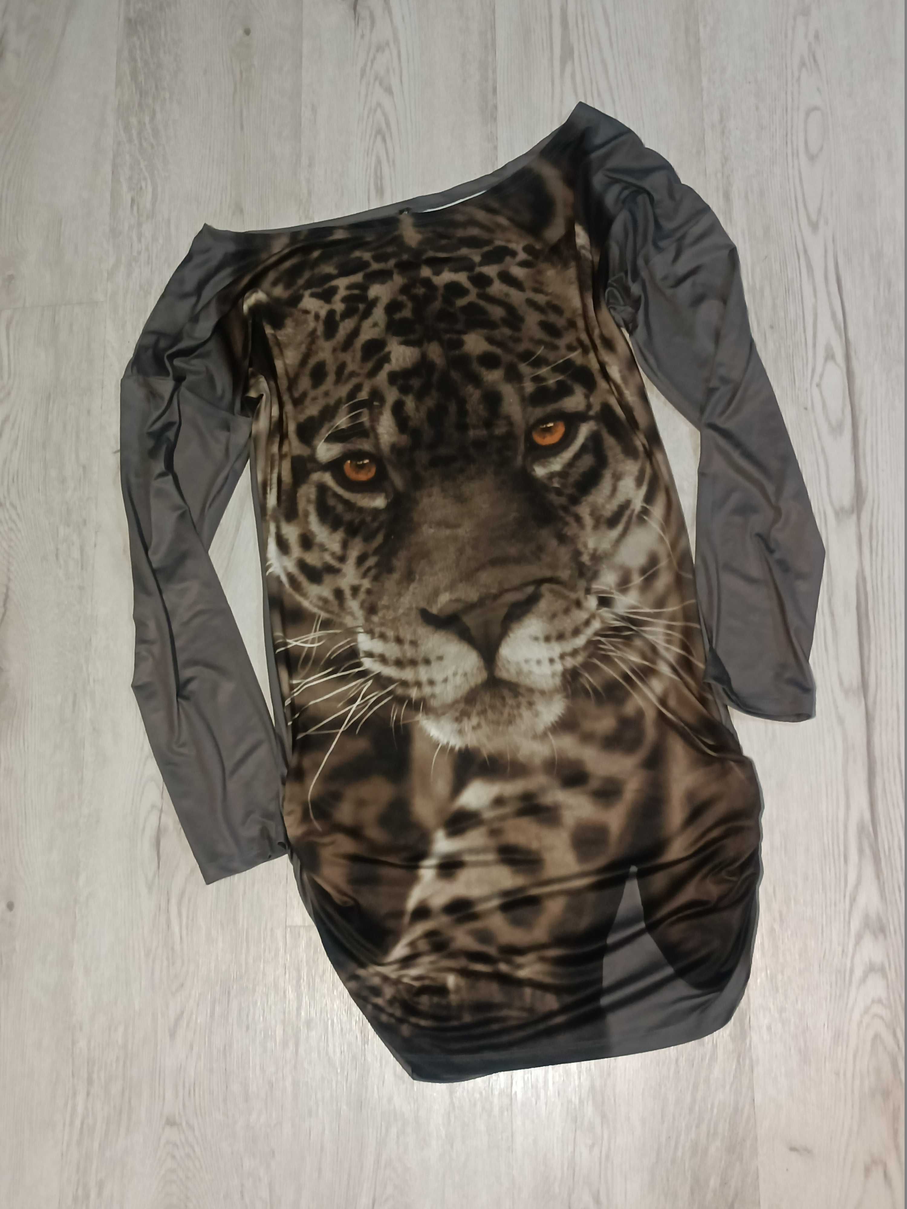 sukienka animal print pantera zwierzę kot