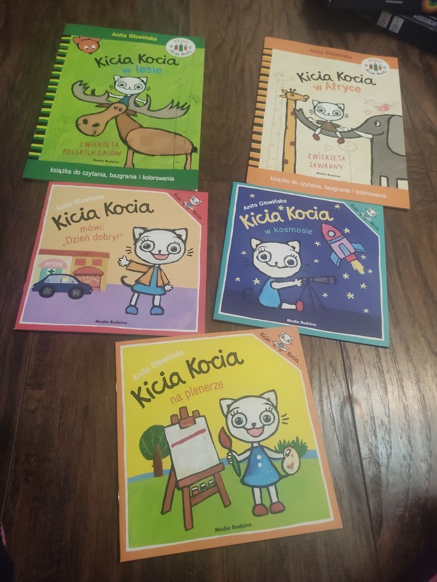 Nowy zestaw książek kolorowanek kicia kocia