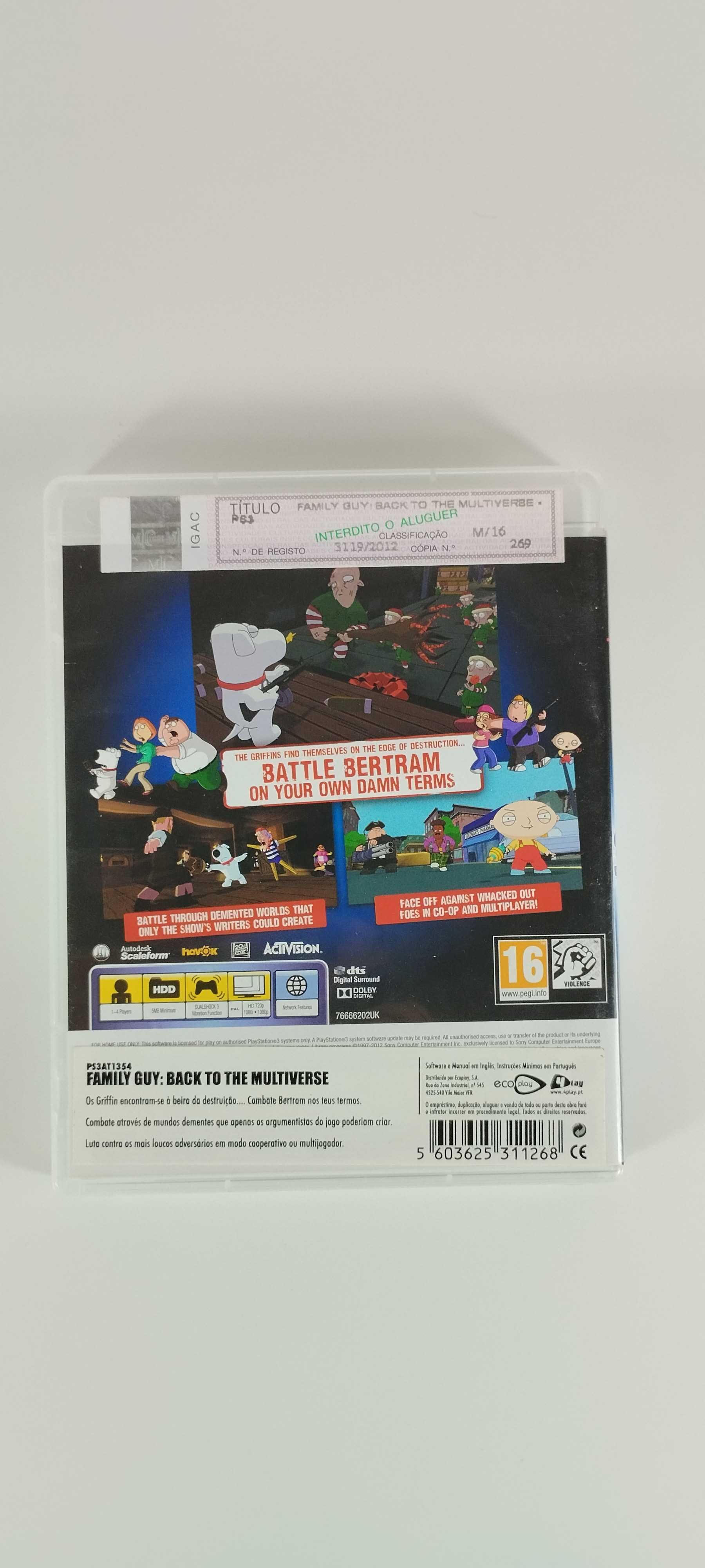 Family Guy: Back to the Multiverse Playstation 3 PS3