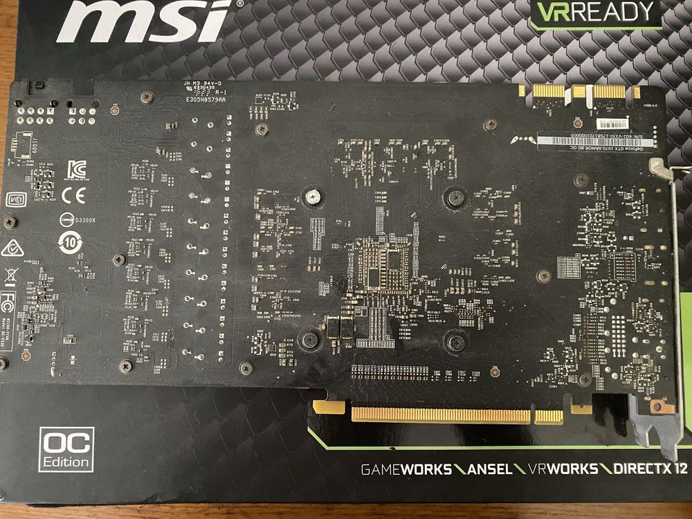 GTX 1070 8GB msi armor OC