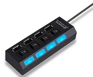 Usb Hub 4 роз'ємів з вимикачем.