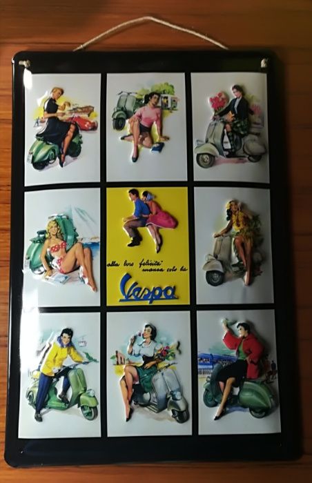 Chapa publicitária da Vespa