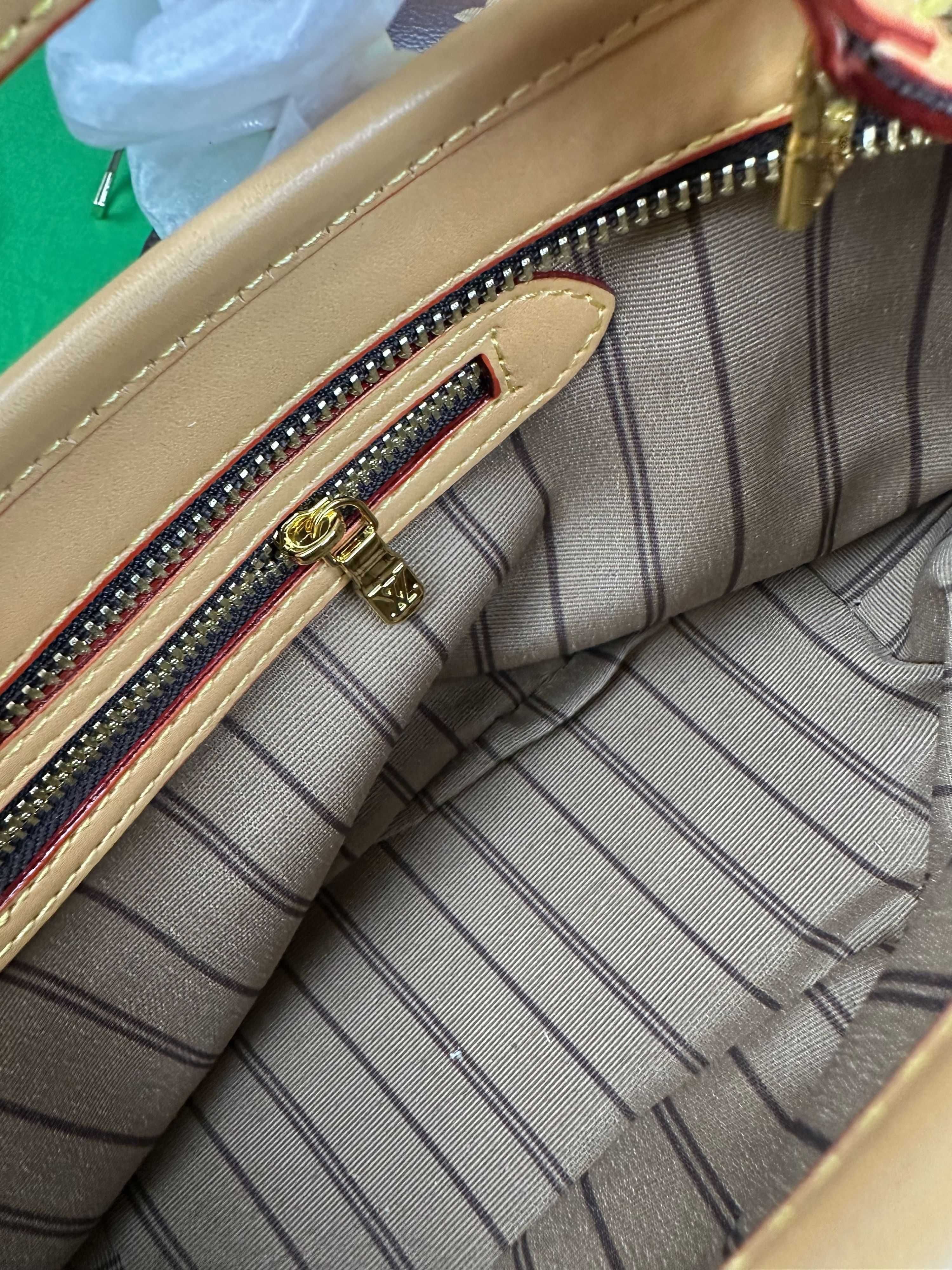 Komplet Torba Louis Vuitton jasna monogram pelne logowanie kuferek