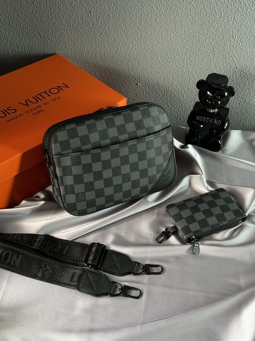 Чоловіча сумка Louis Vuitton мужская сумка дуо барсетка 2в1 мессенджер