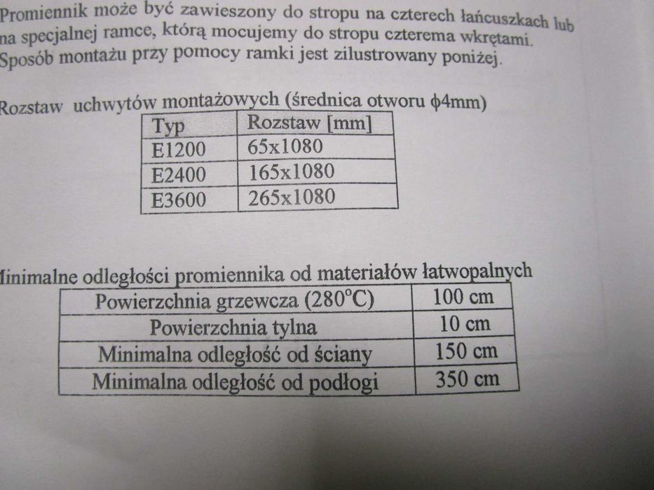 PANEL Grzejnik na Podczerwień  ECOSUN  1200W