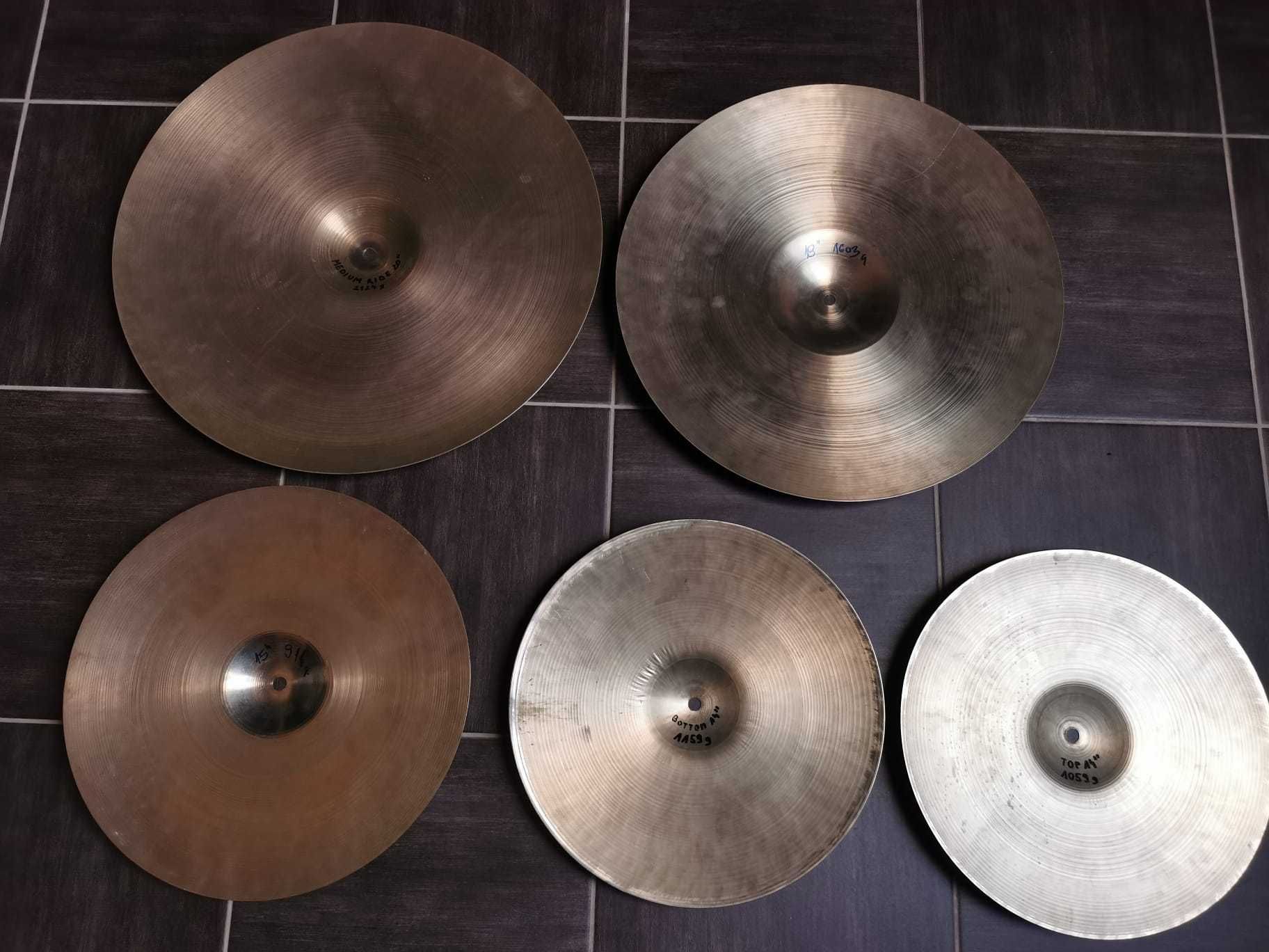 Set Zildjian Avedis Vintage 15,18,20 plus hihat Ufip Ritmo Vintage 14