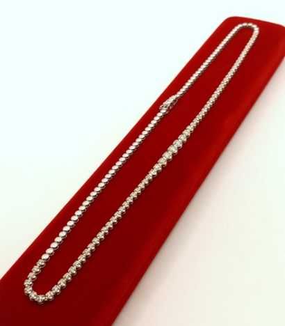Złoty naszyjnik Kolia z Diamentami 47szt 2ct Pr.585 W:14,20gr 42,5cm