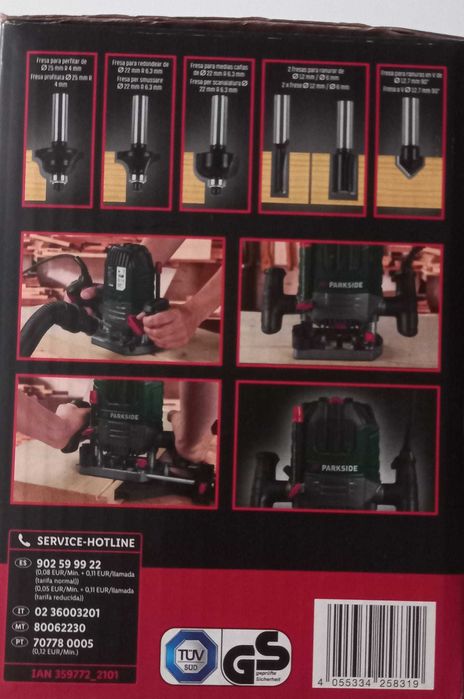 Fresadora 1200 W Parkside NOVO