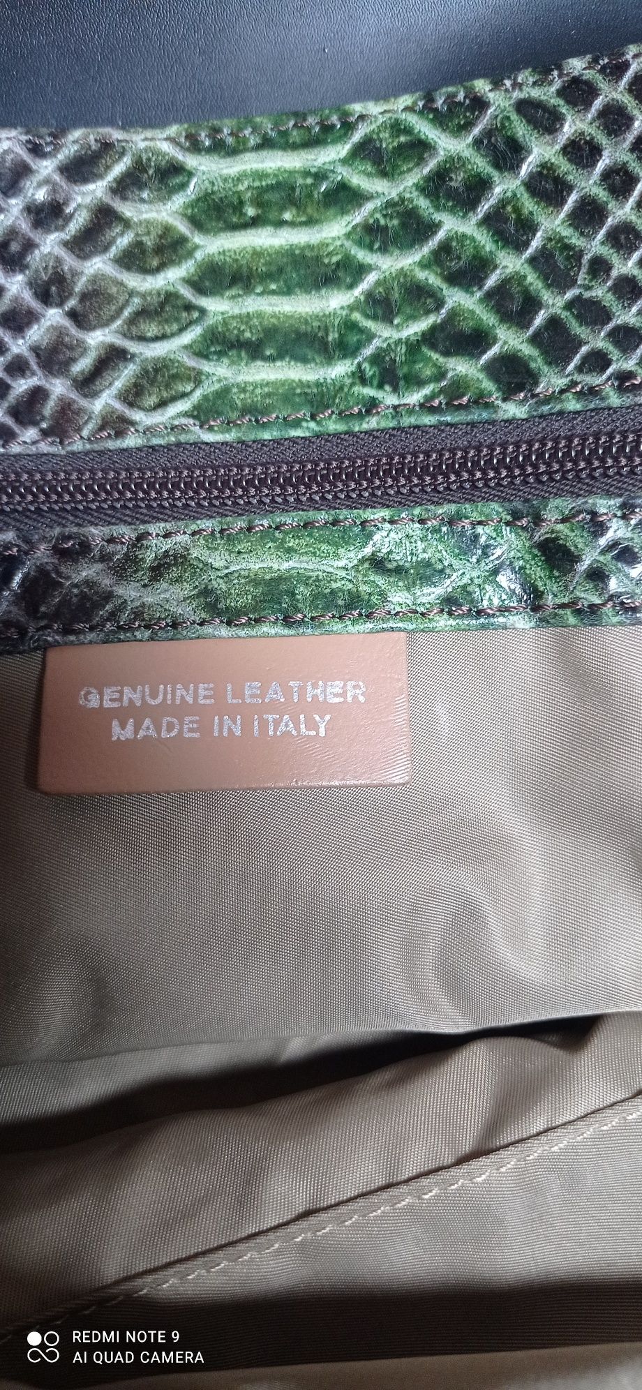 сумка genuine leather, made in italy