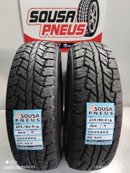 2 pneus como novos 205-80r16 nankang - oferta dos portes