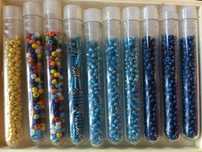 Packs 10 tubos Missangas - varias cores